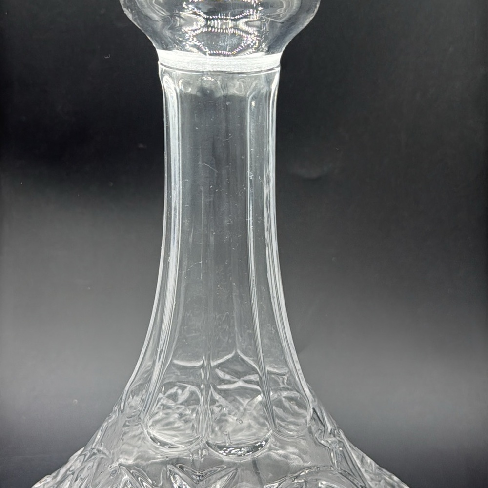 Vintage Etched Bohemian Crystal Decanter 12 Inch Glass With Stopper‎ - Picture 11 of 13